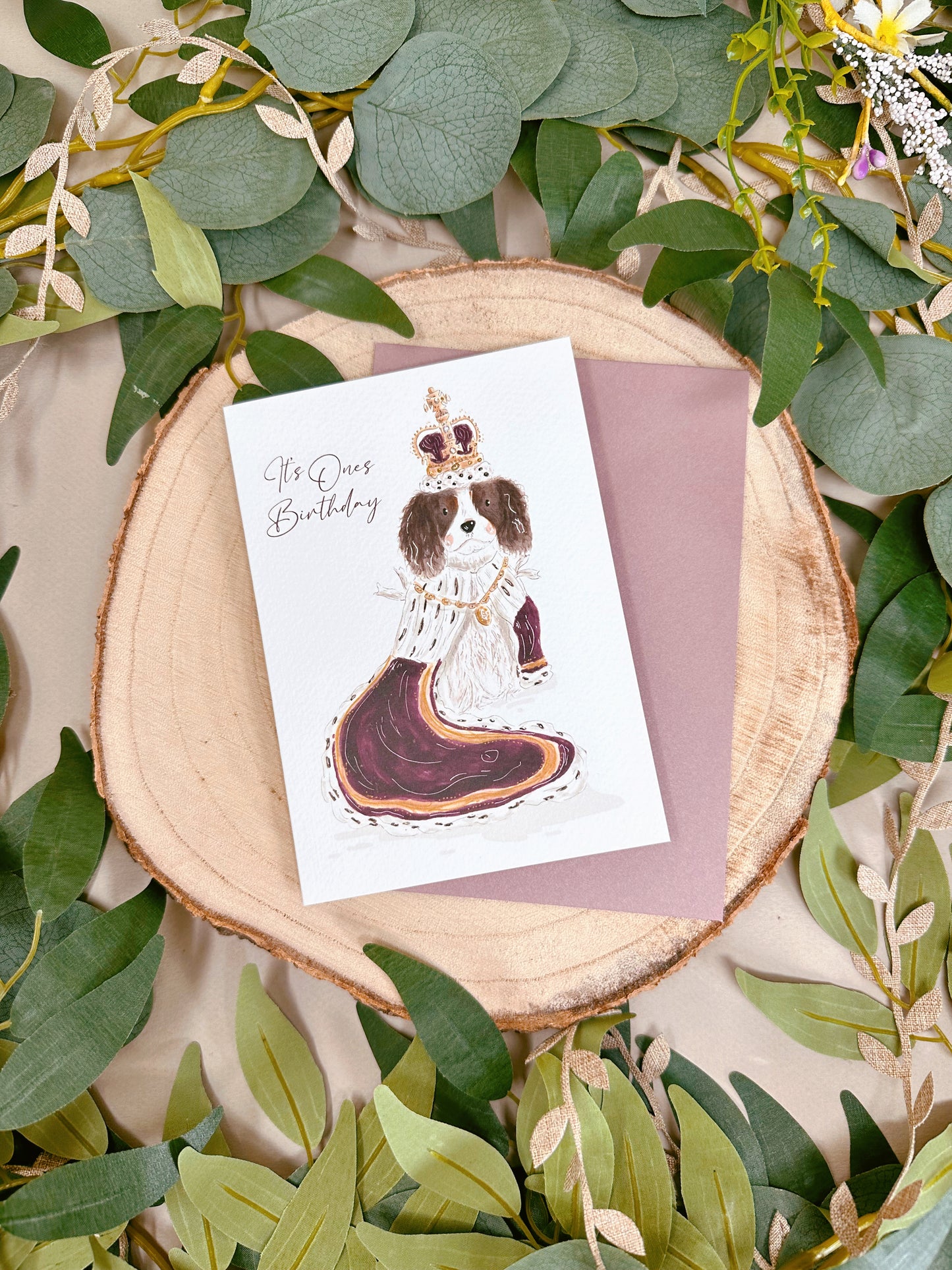 King Charles Spaniel Dog Birthday Card