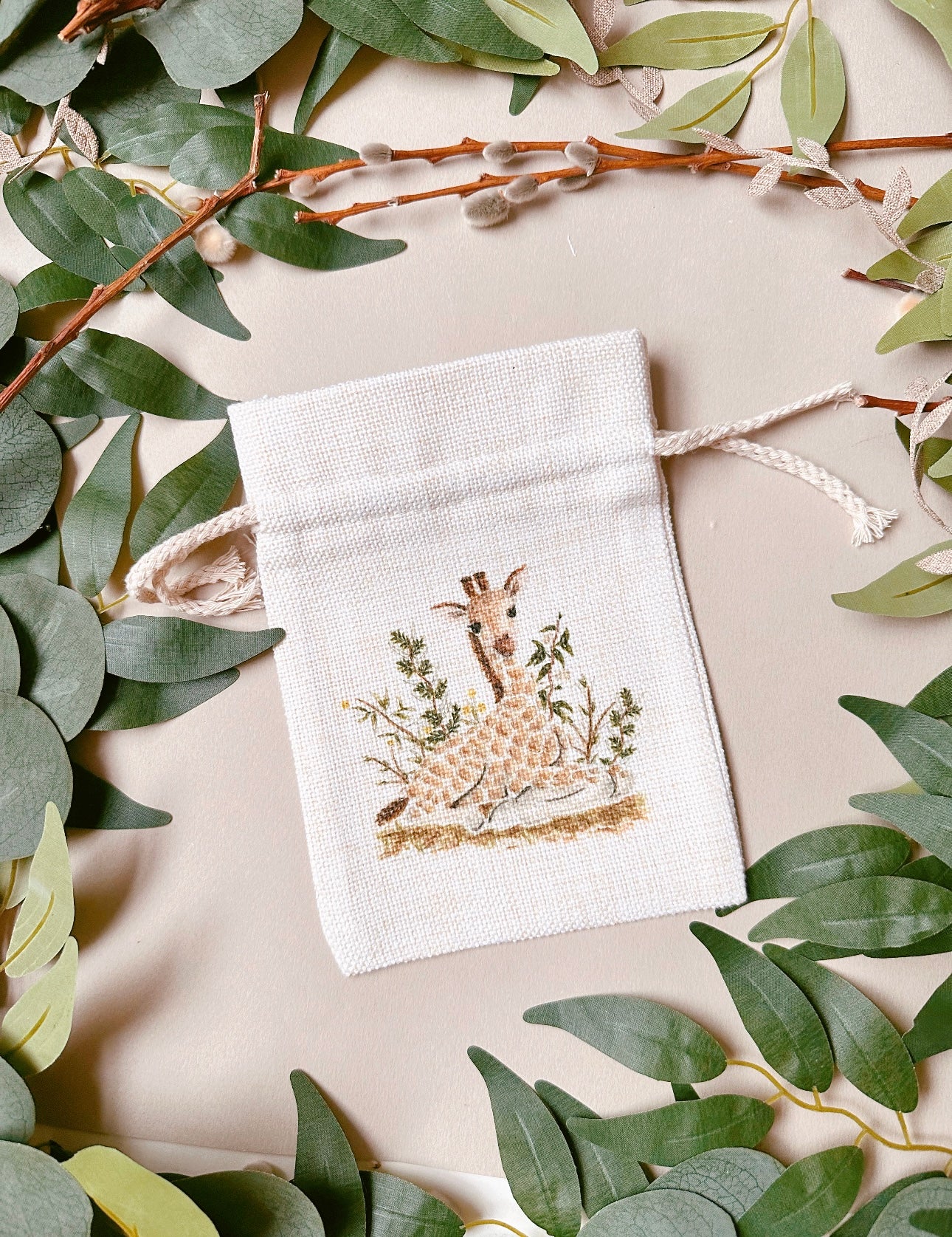 Giraffe Drawstring Bag