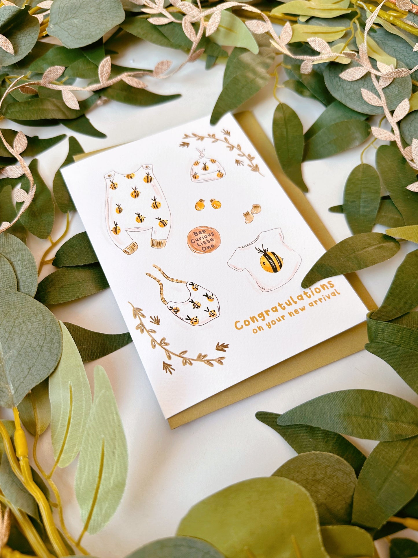 Bee New Baby Card