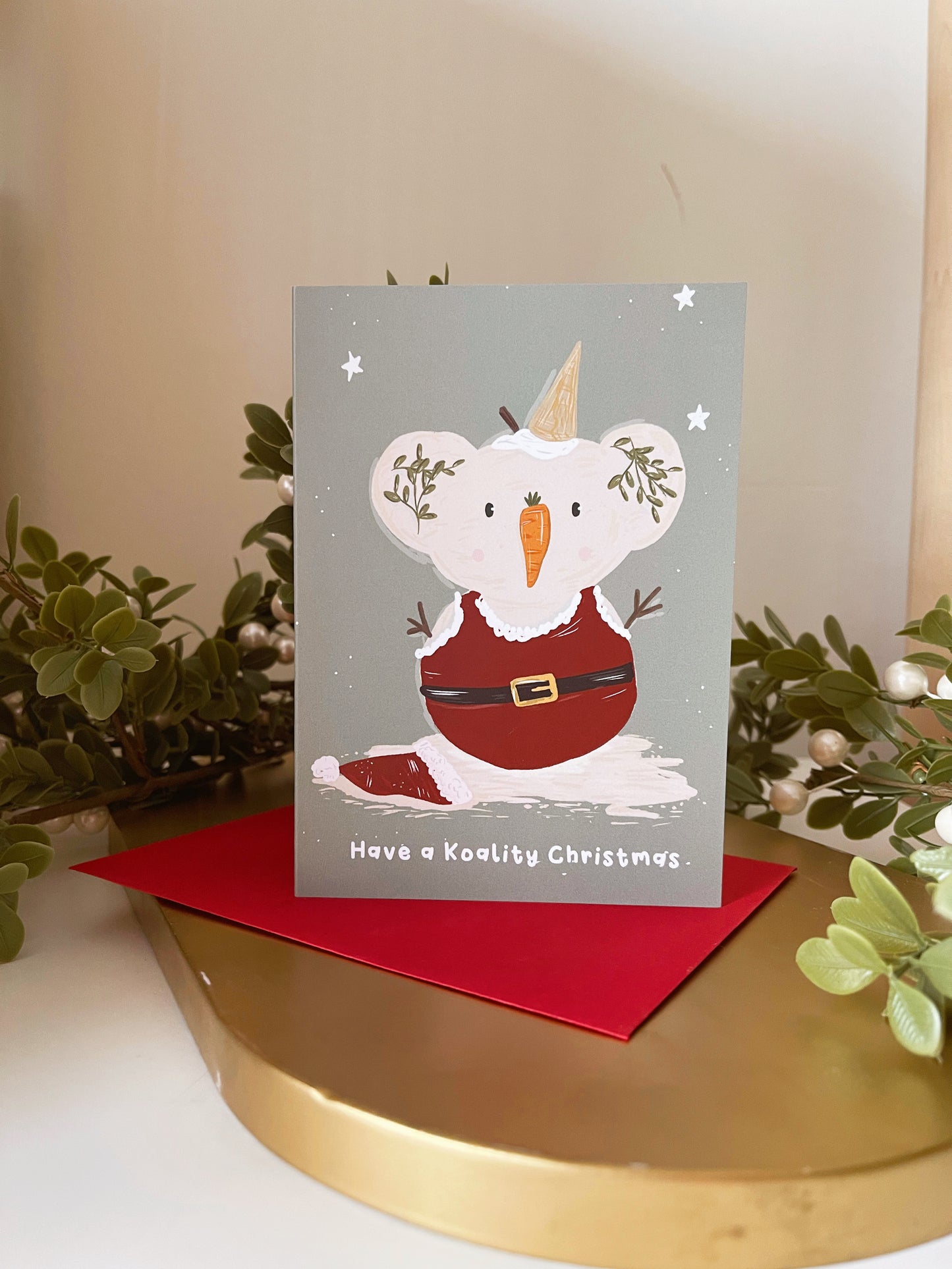 Sand Koala Christmas Card