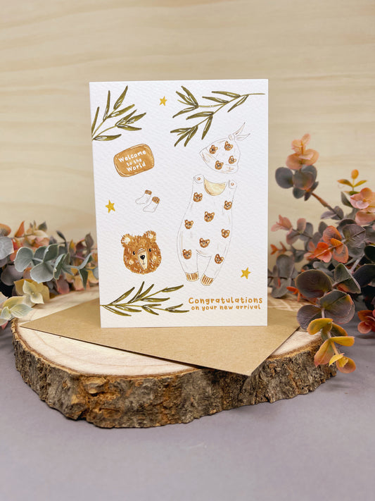 Bear New Baby Card