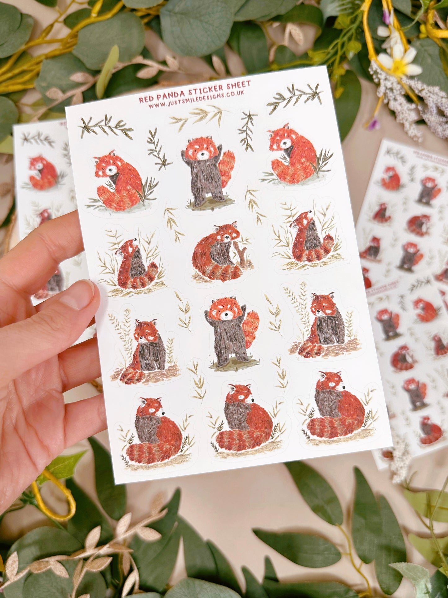Red Panda Sticker Sheet