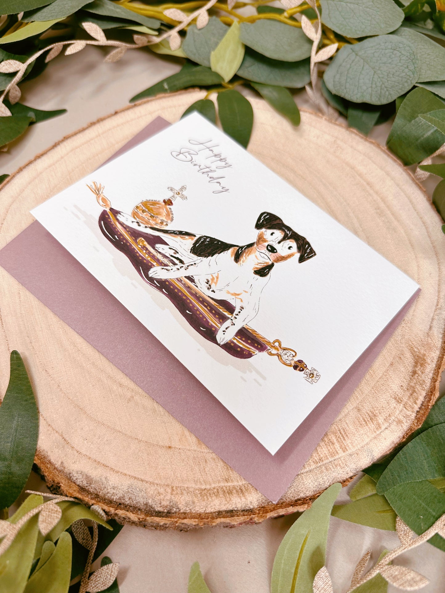 Royal Jack Russel Dog Birthday Card