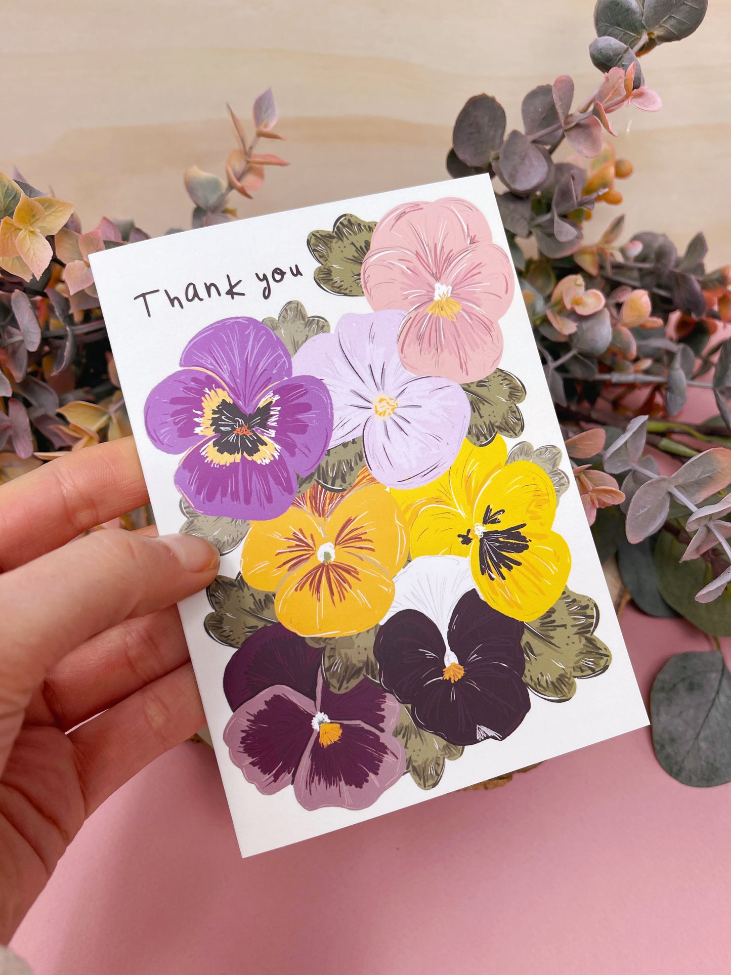 Pansy Thank You Card