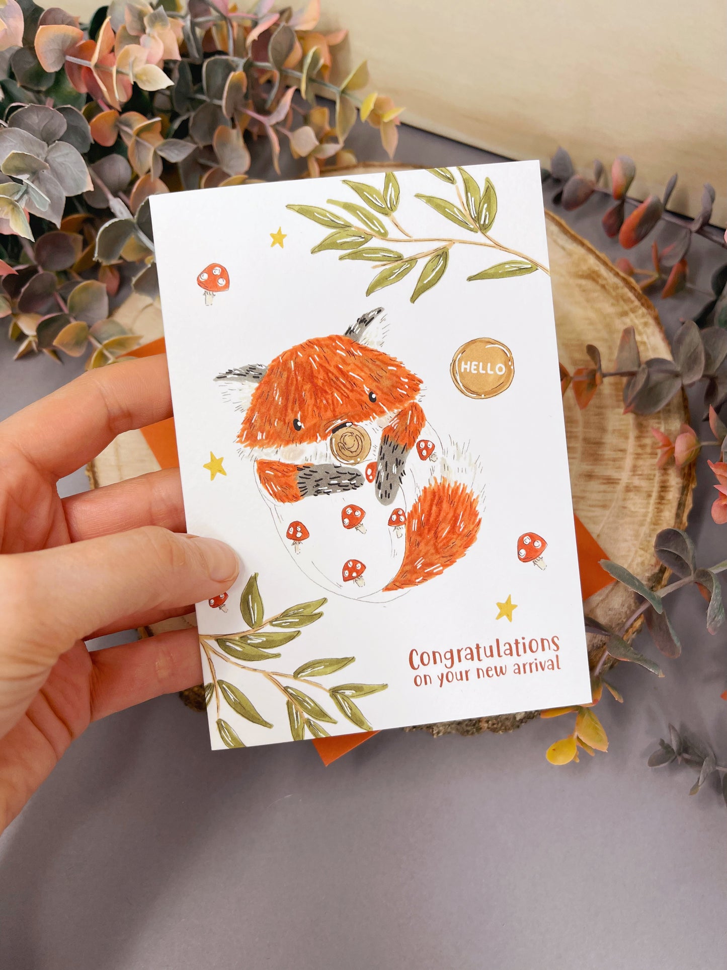 Fox New Baby Card