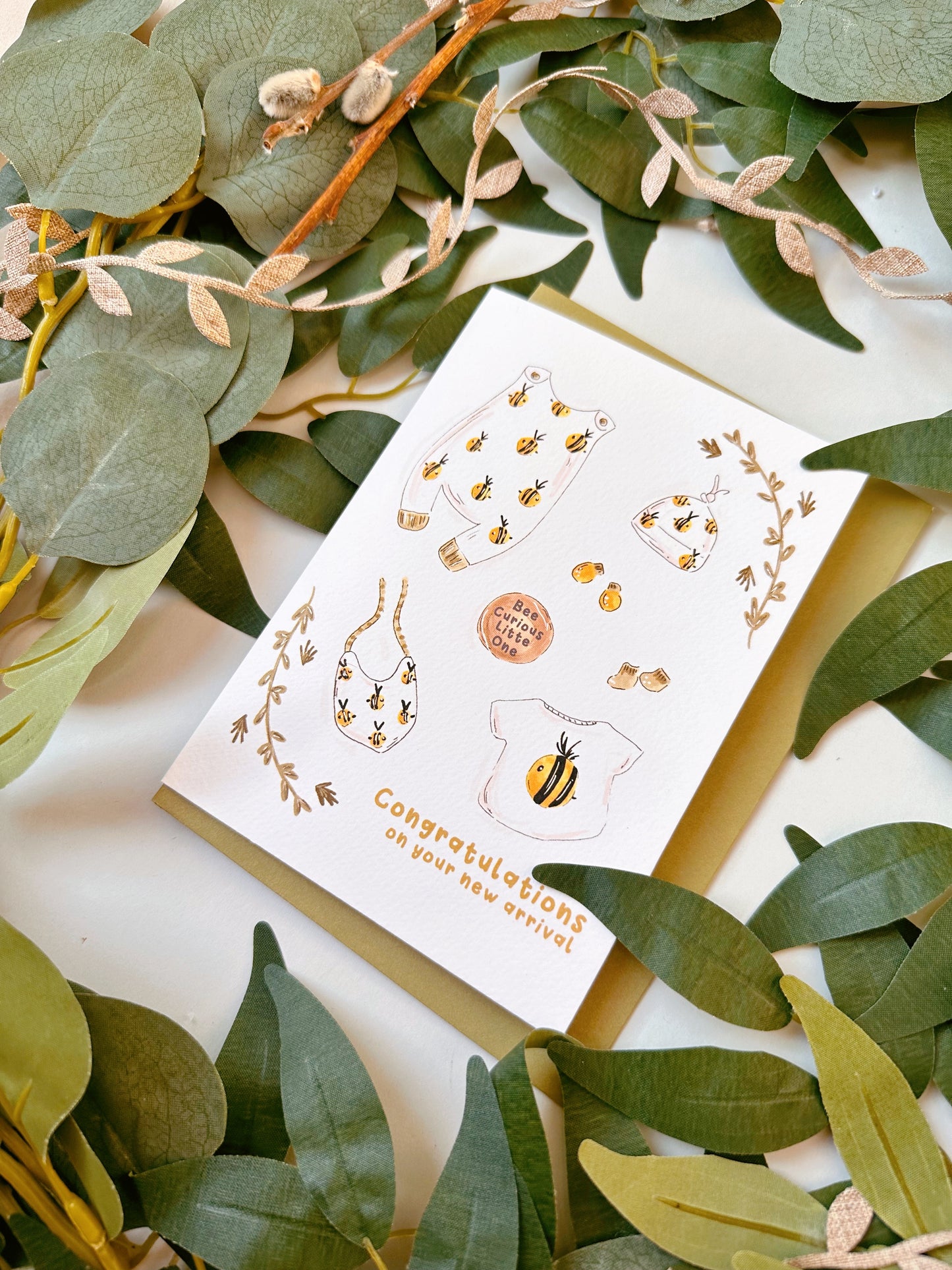 Bee New Baby Card