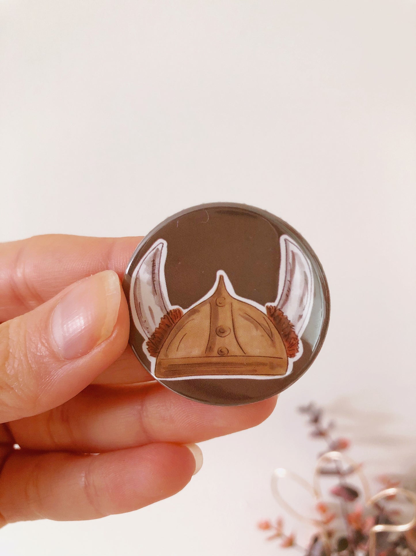 Viking Helmet Badge