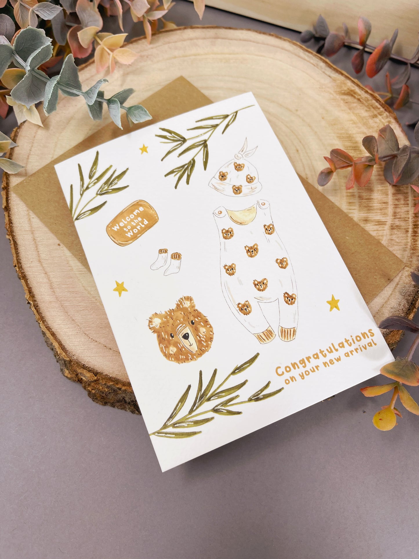 Bear New Baby Card