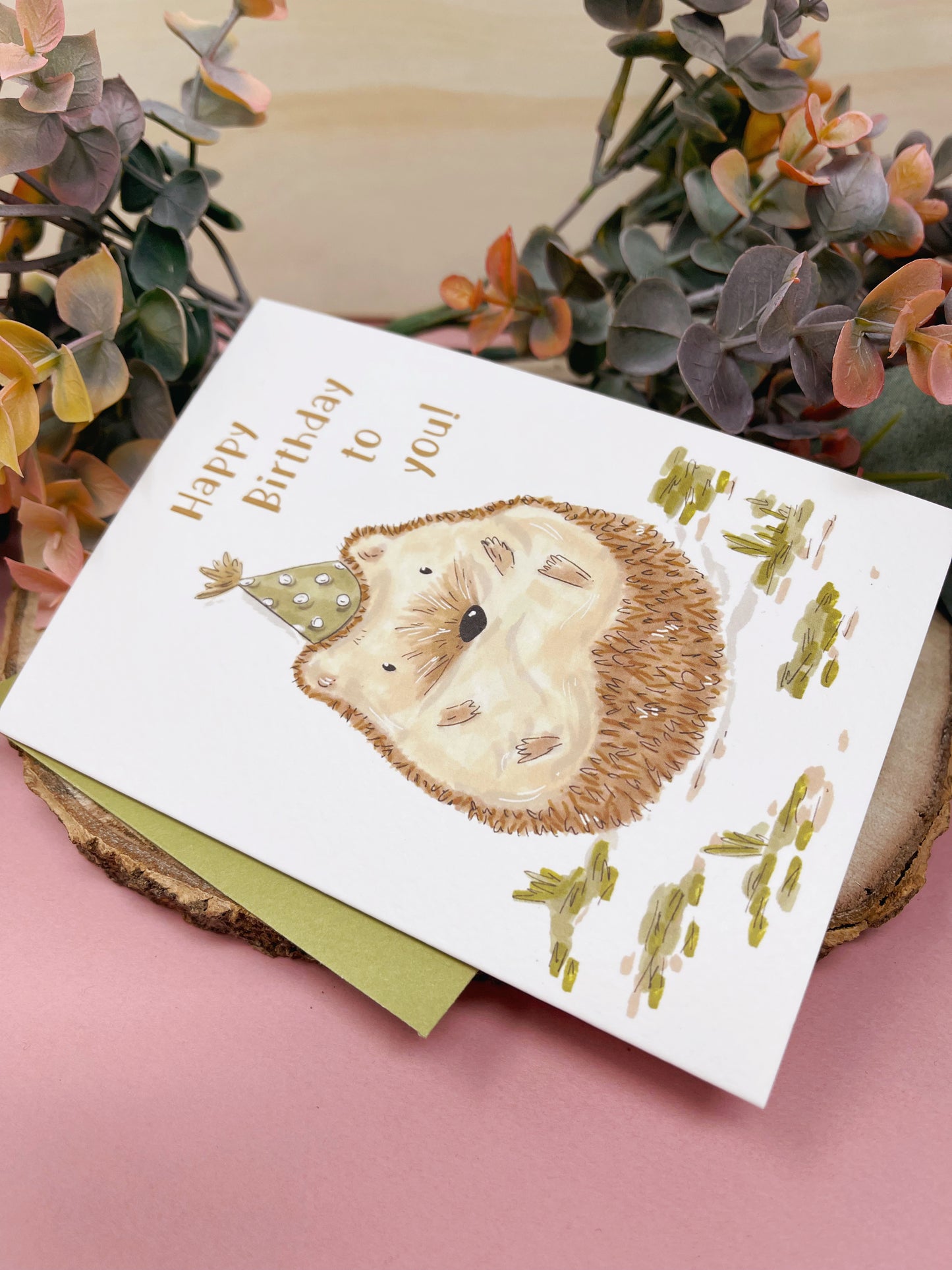 Hedgehog Birthday Card