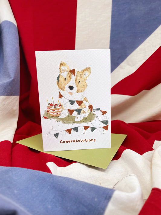 Corgi Congratulations Card