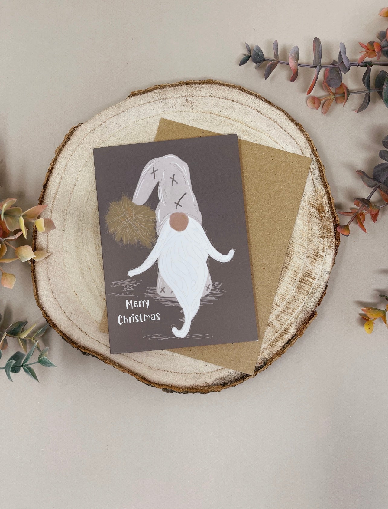 Gonk Christmas Card - Grey