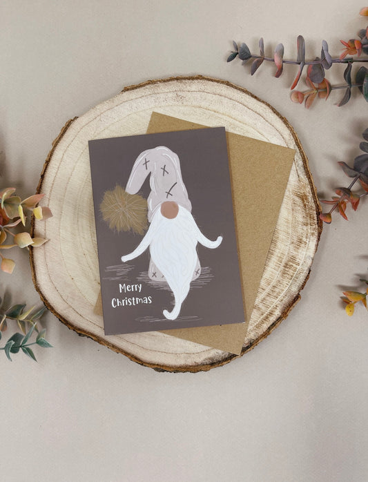 Gonk Christmas Card - Grey