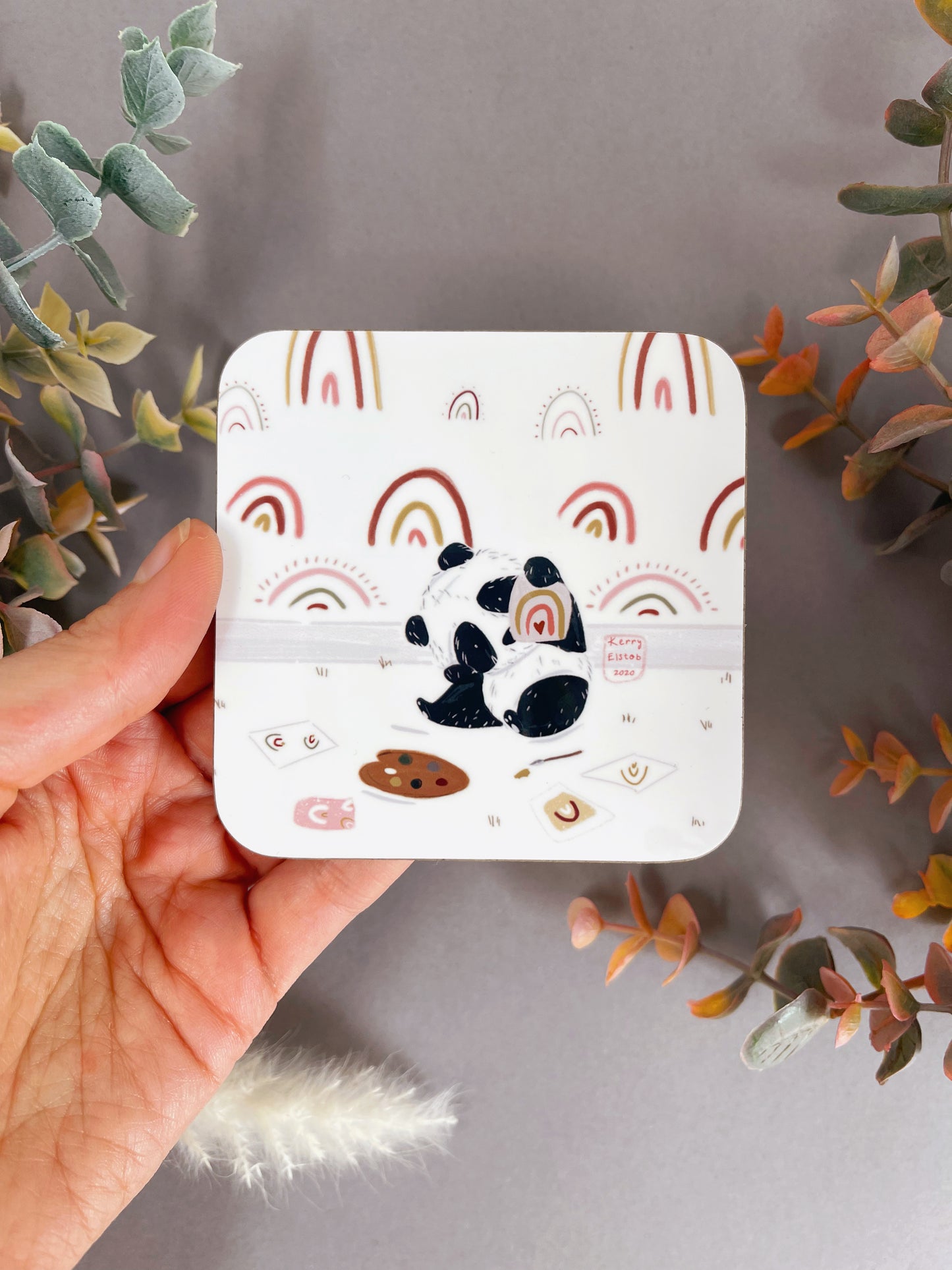 Panda Rainbow Coaster