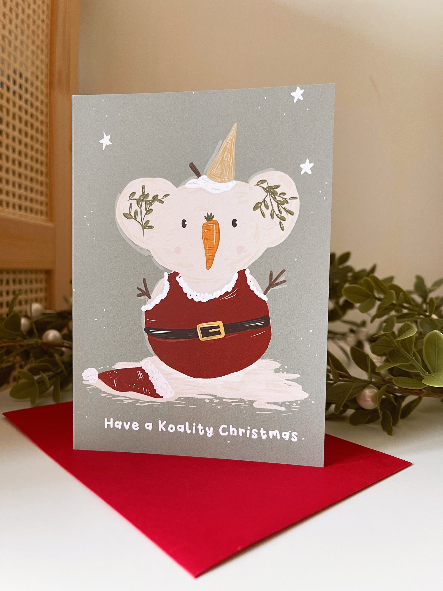 Sand Koala Christmas Card