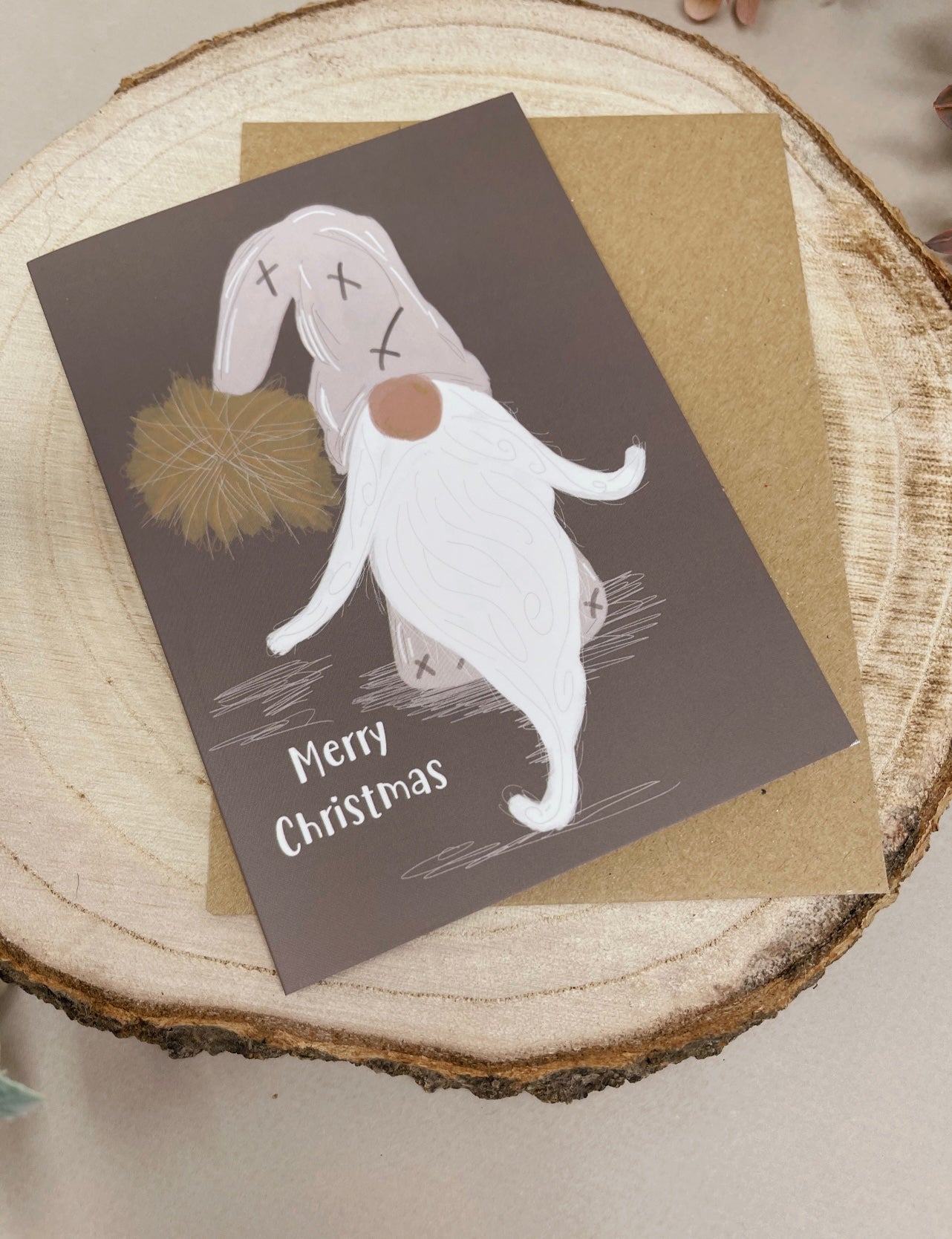 Gonk Christmas Card - Grey