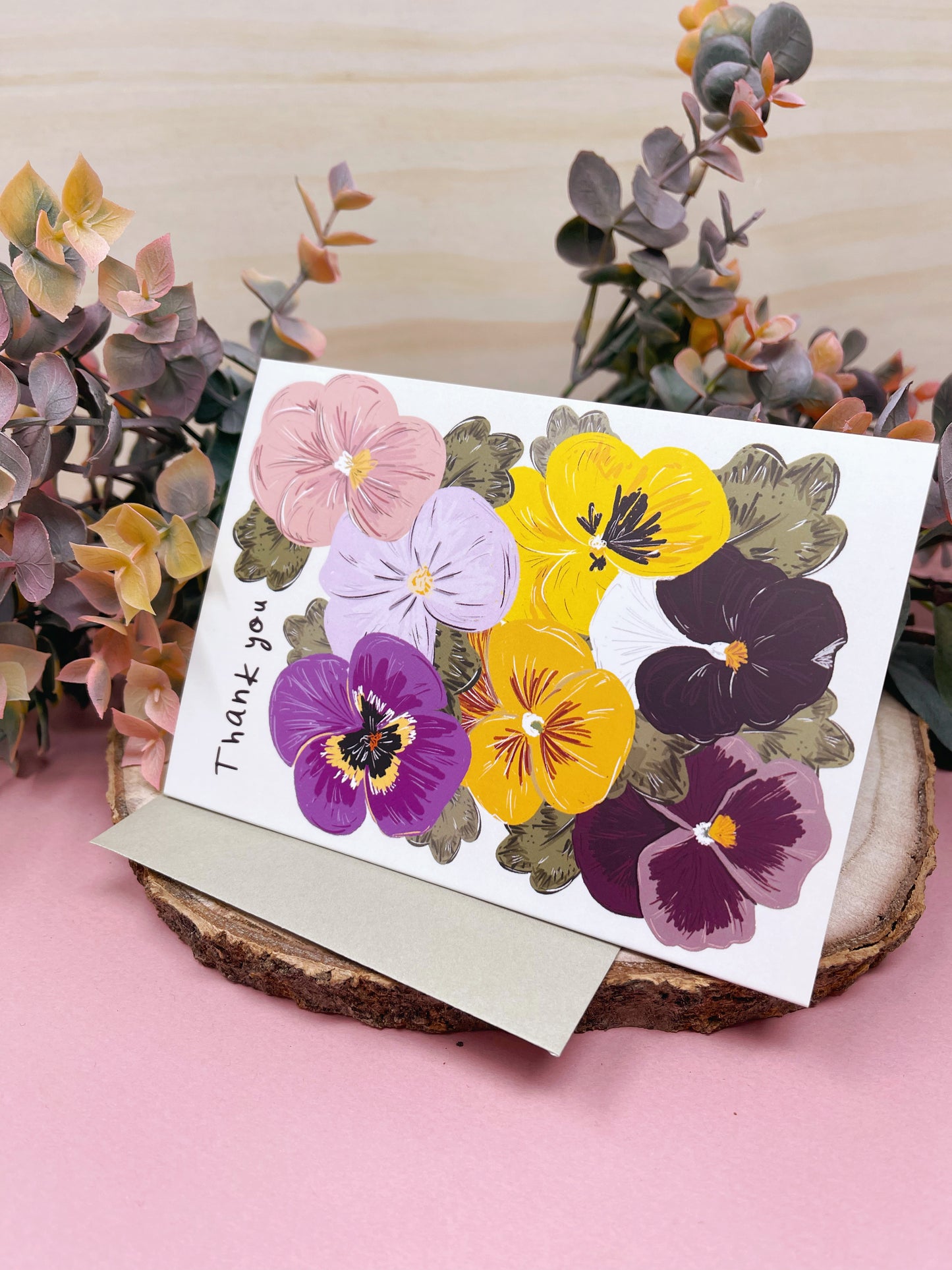 Pansy Thank You Card