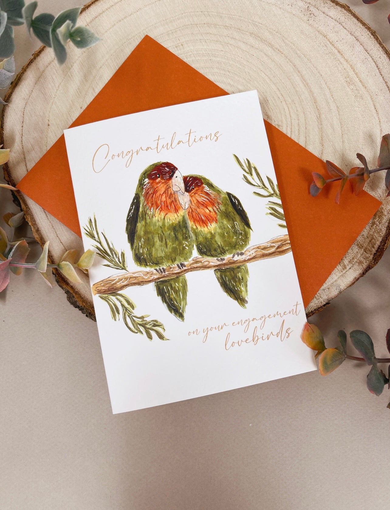 Love Birds Engagement Card