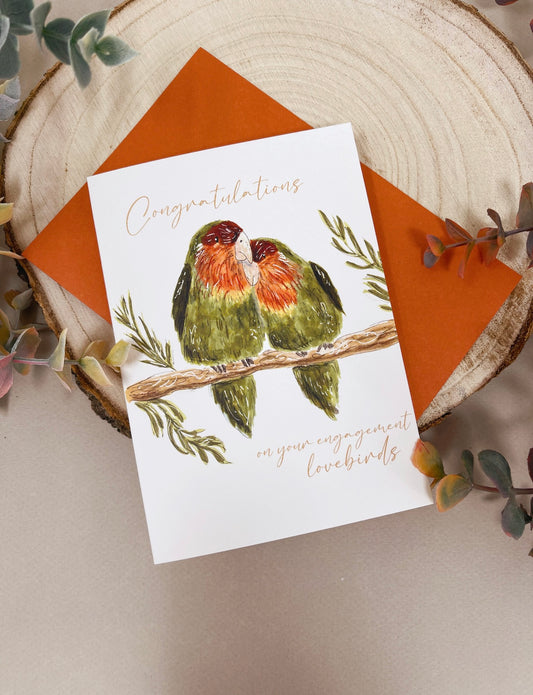 Love Birds Engagement Card
