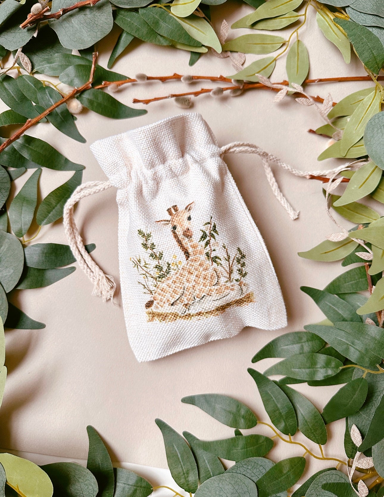 Giraffe Drawstring Bag