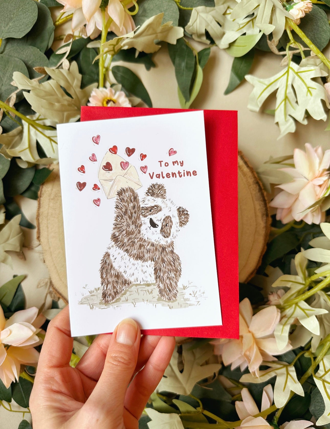 Panda Valentines Card