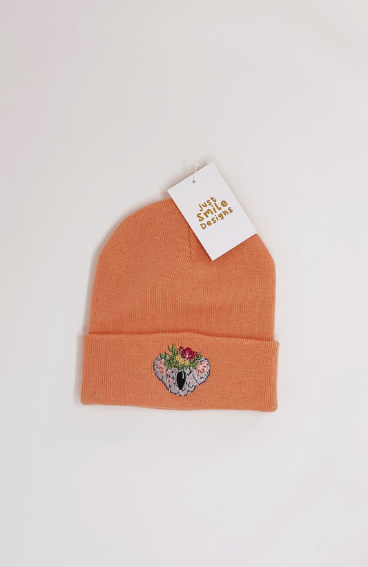 Koala embroidered beanie