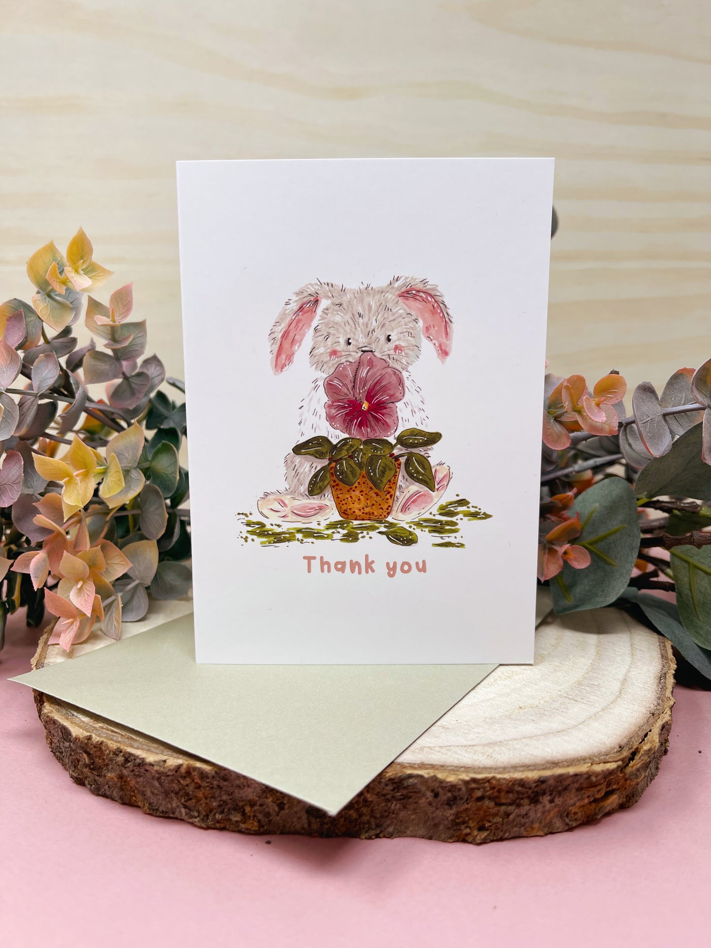 Rabbit Thank You Card