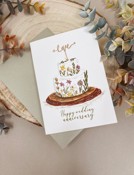 Love Cake Anniversary Card