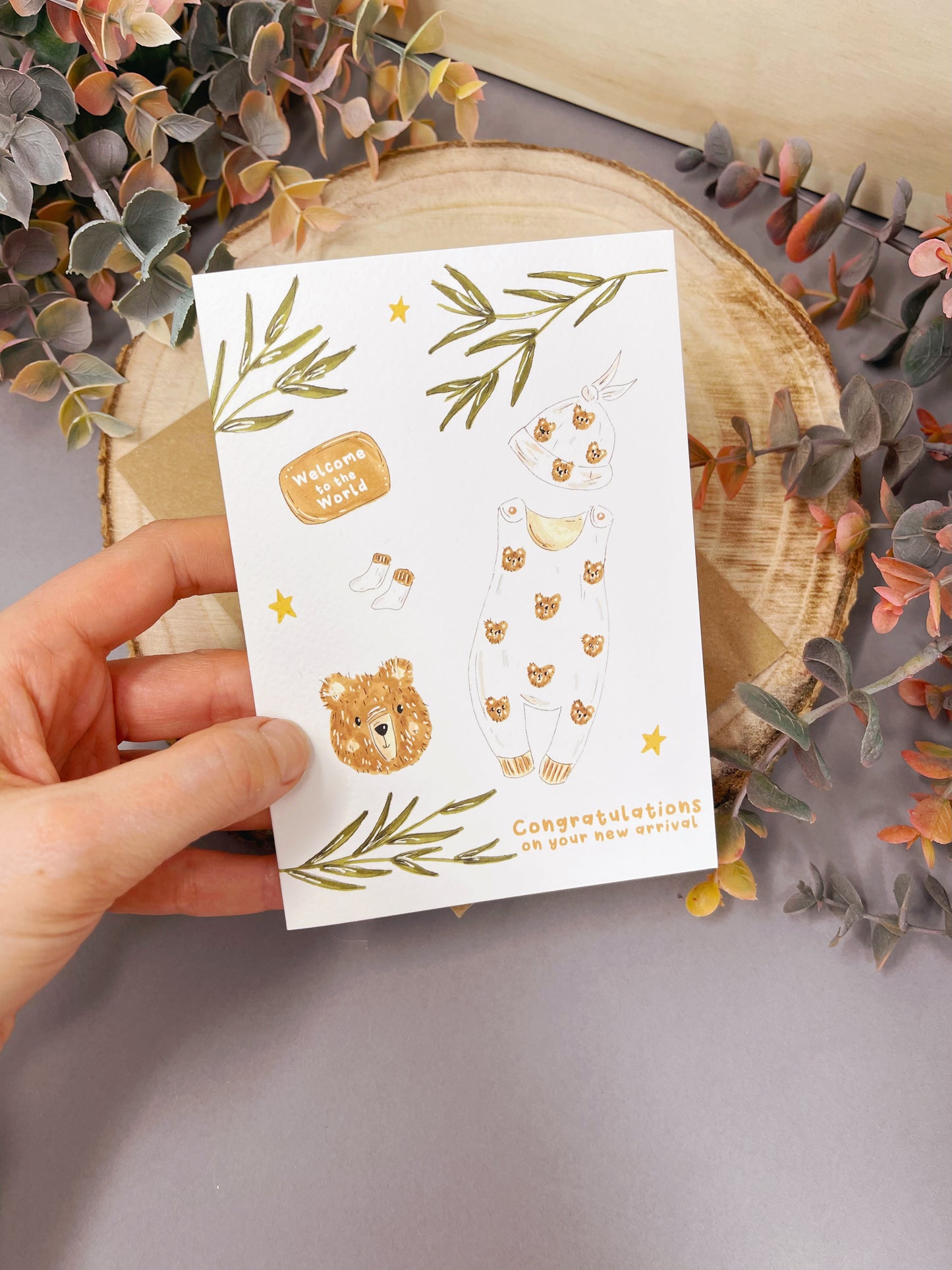 Bear New Baby Card