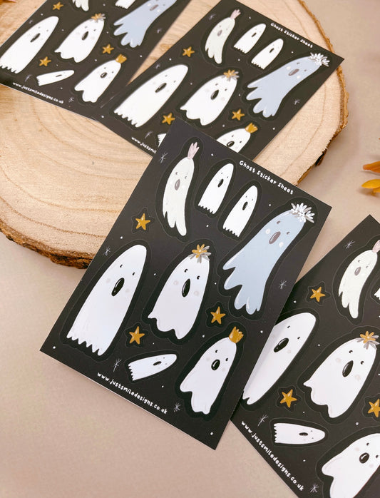 Spooky ghost sticker sheet