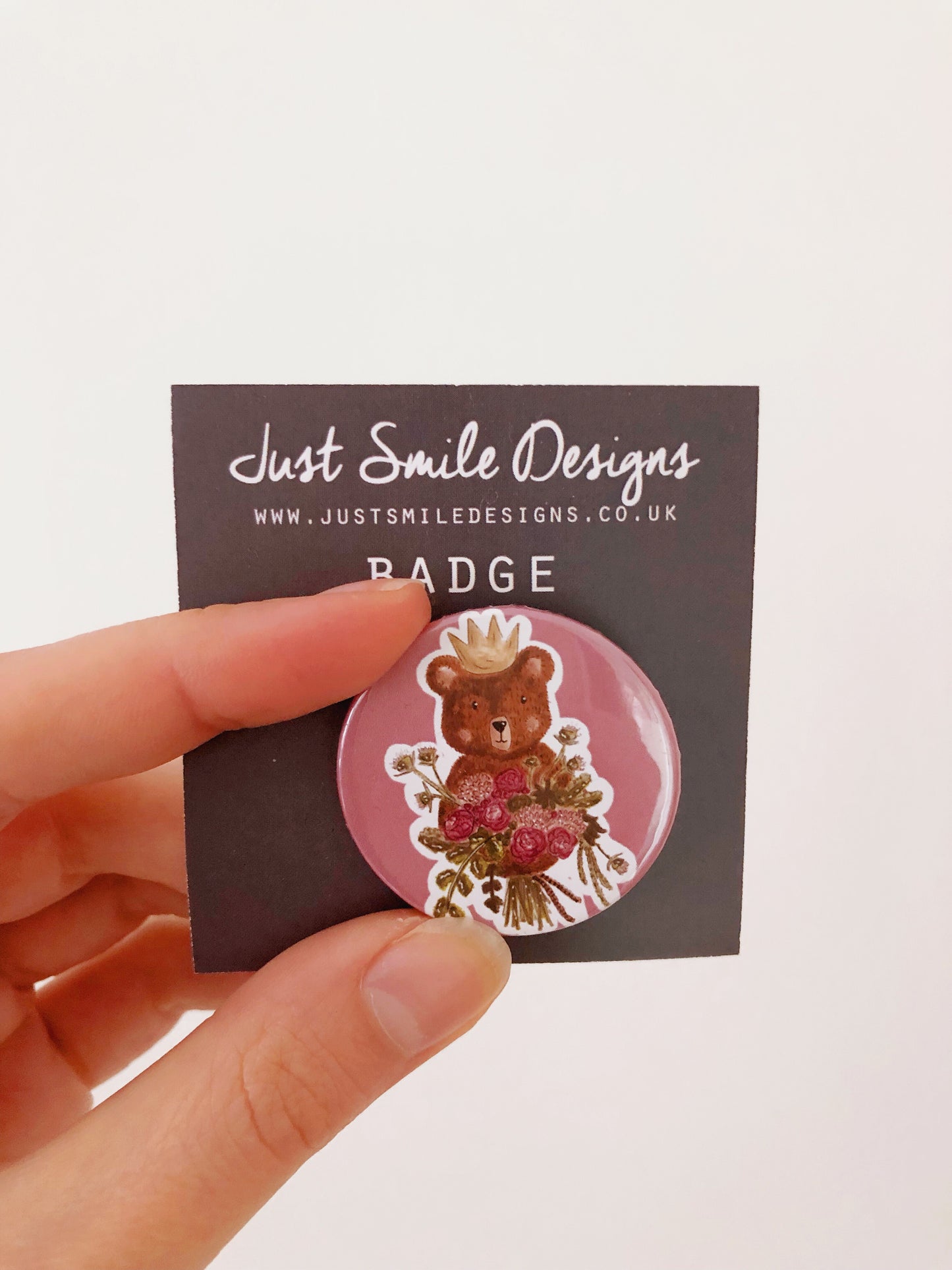Bear with Bouquet badge