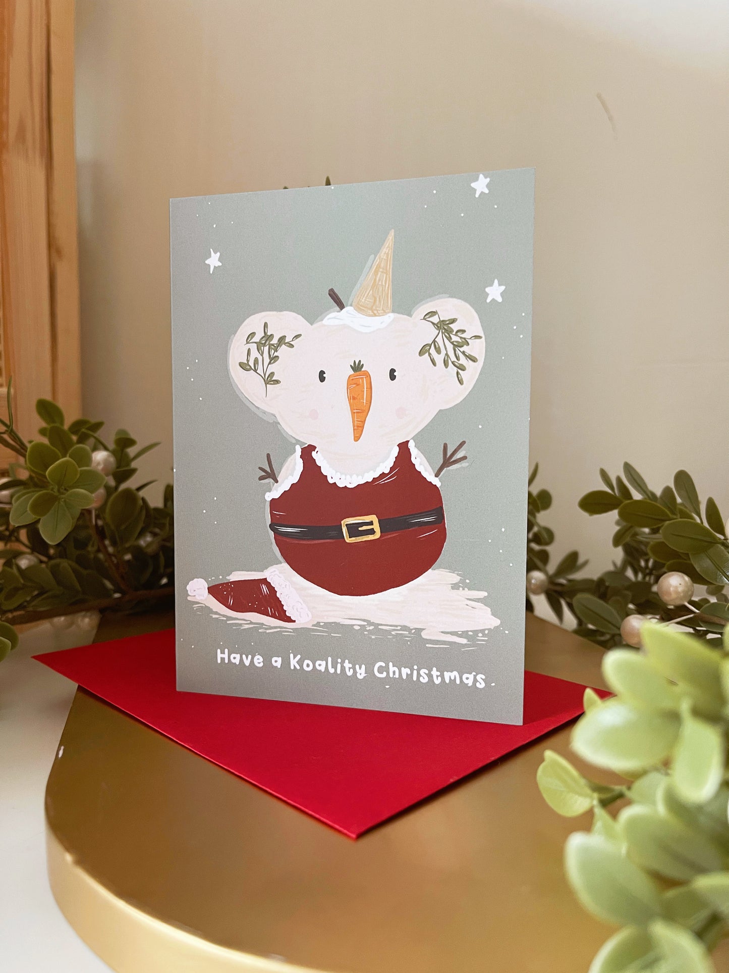 Sand Koala Christmas Card