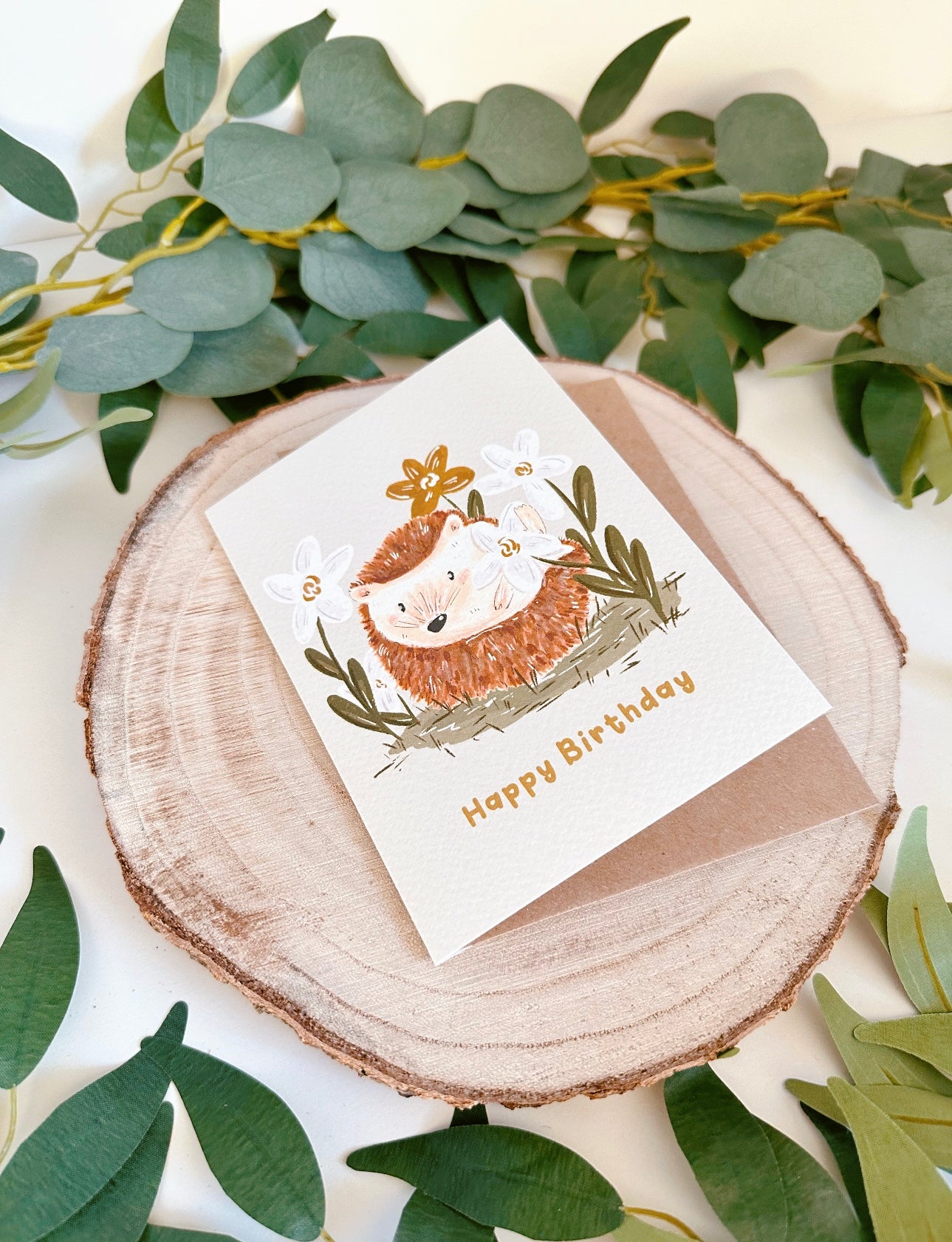 Hedgehog Birthday Card