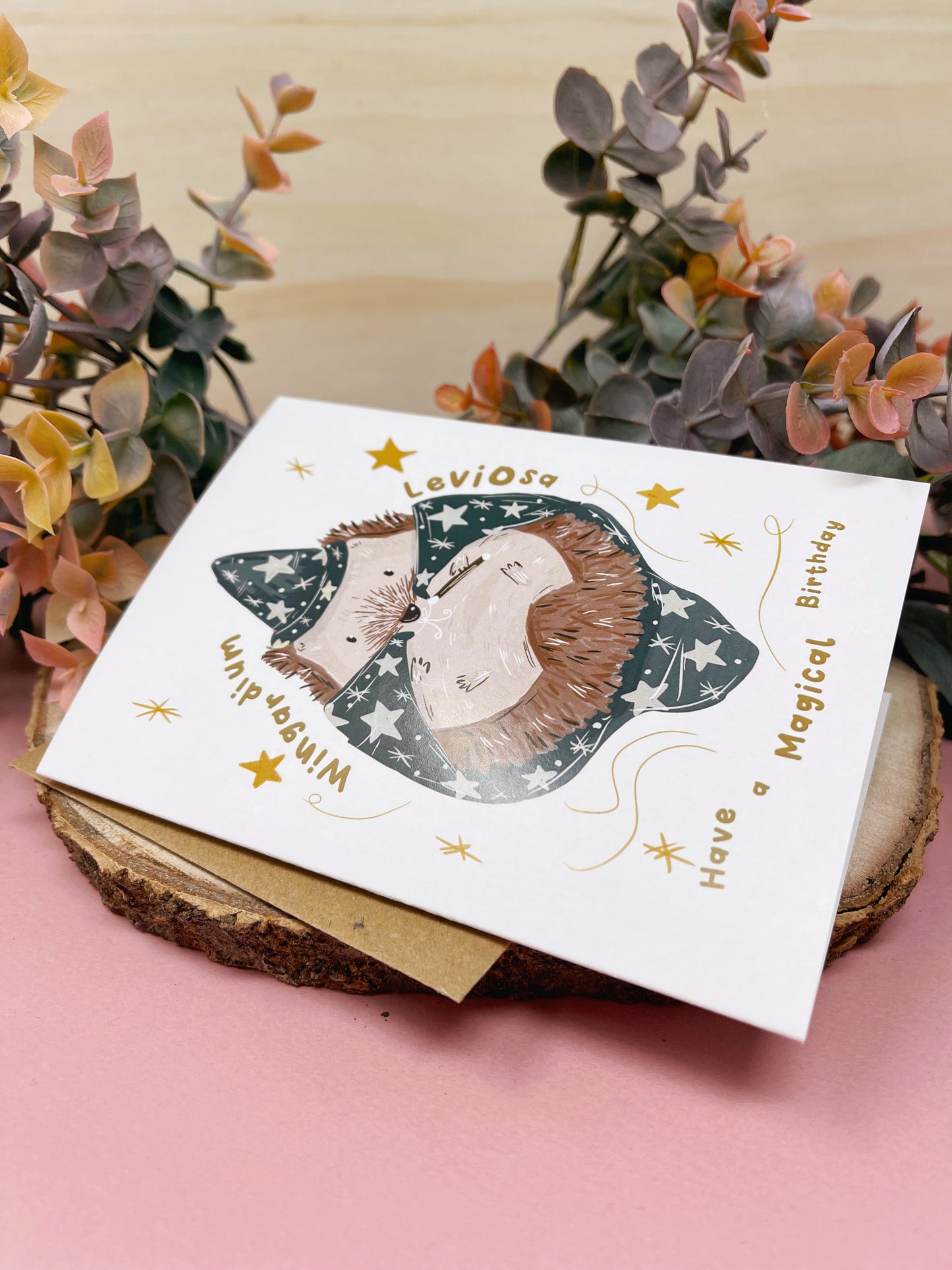 Wizard Hedgehog Birthday Card