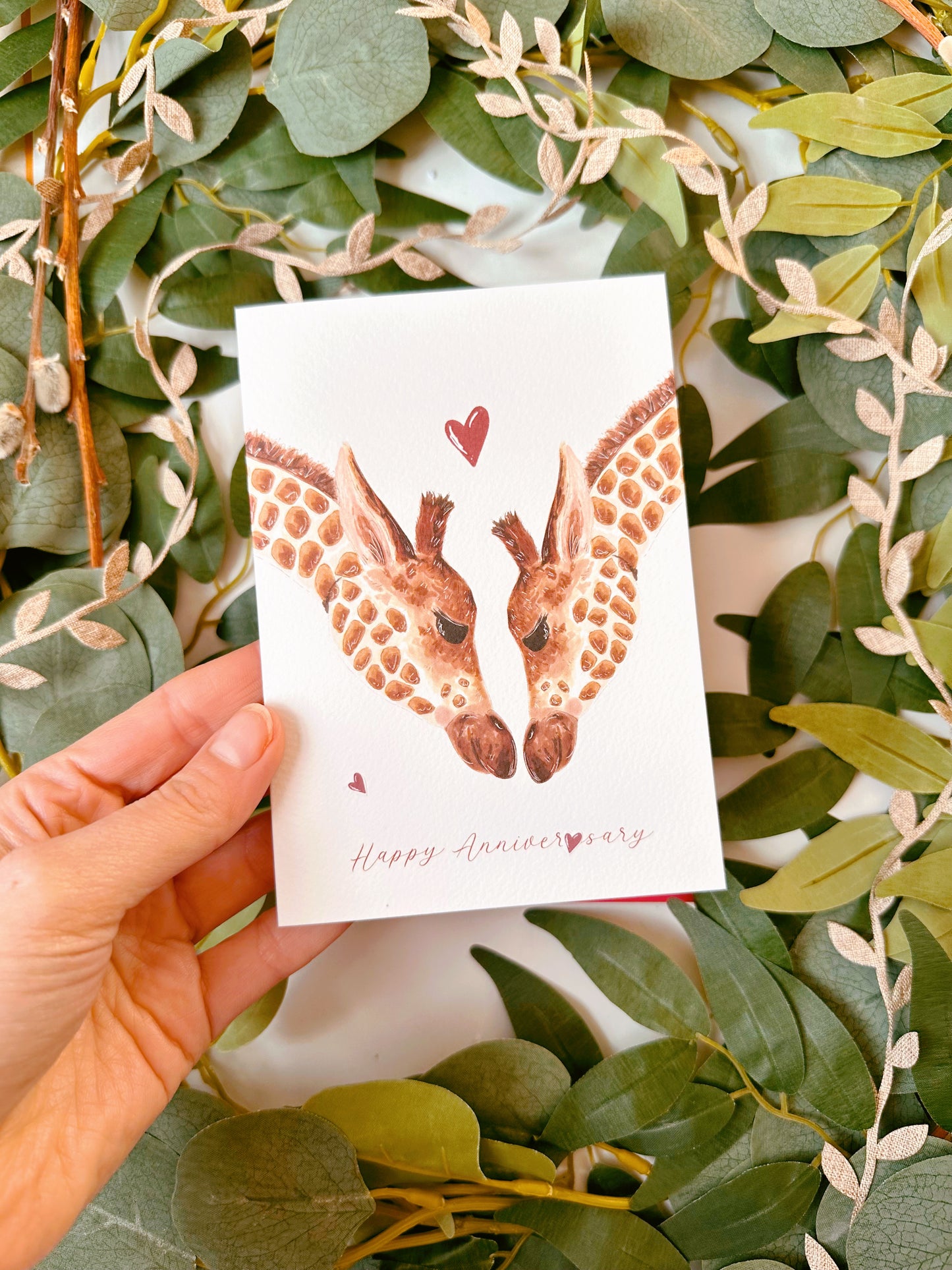 Giraffe Anniversary Card