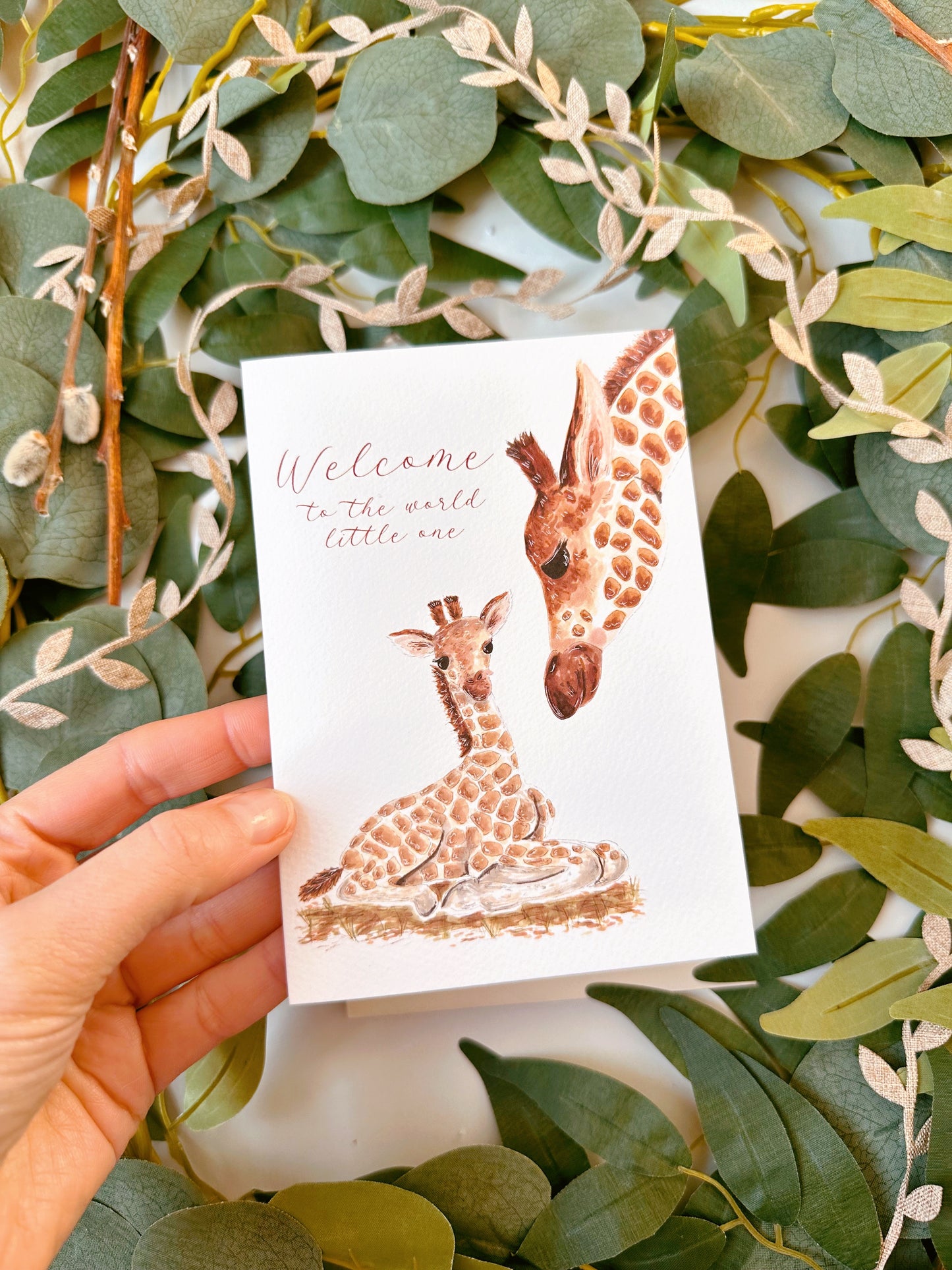 Giraffe New Baby Card