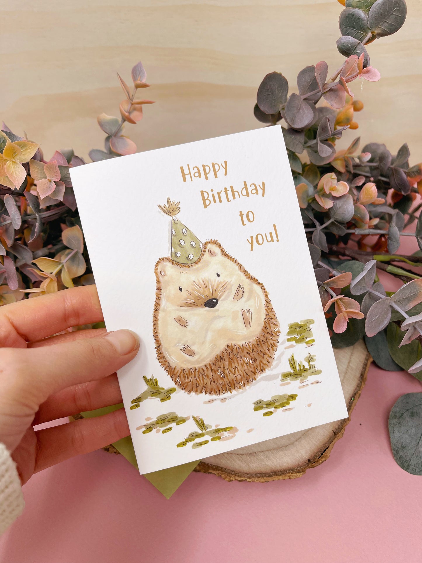 Hedgehog Birthday Card