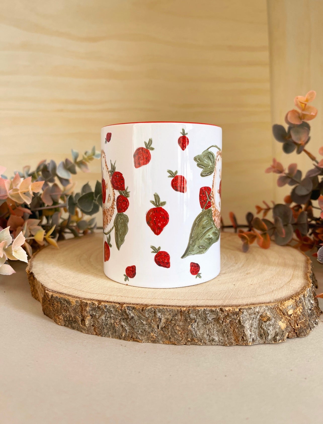 Hedgehog Strawberry Mug