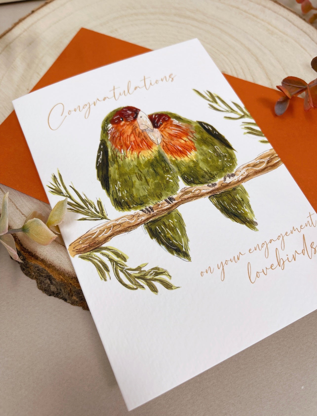 Love Birds Engagement Card