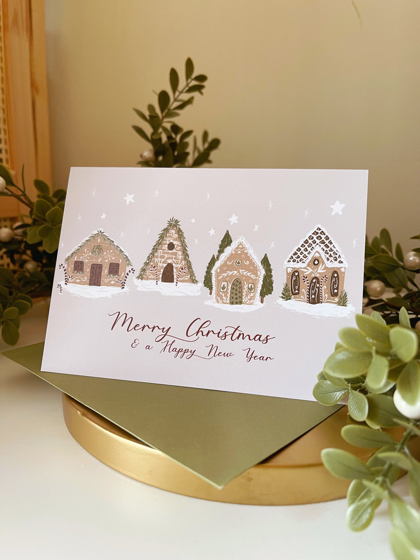 Gingerbread Houses Christmas Card