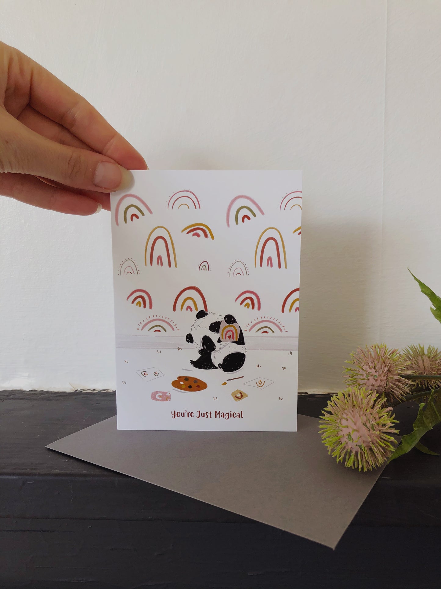 Panda Rainbow Card