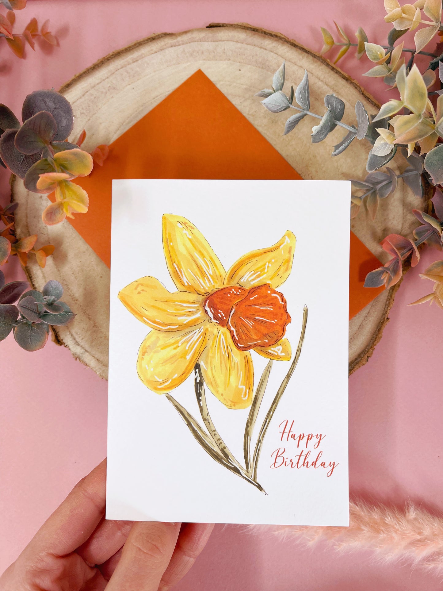 Daffodil Birthday Card