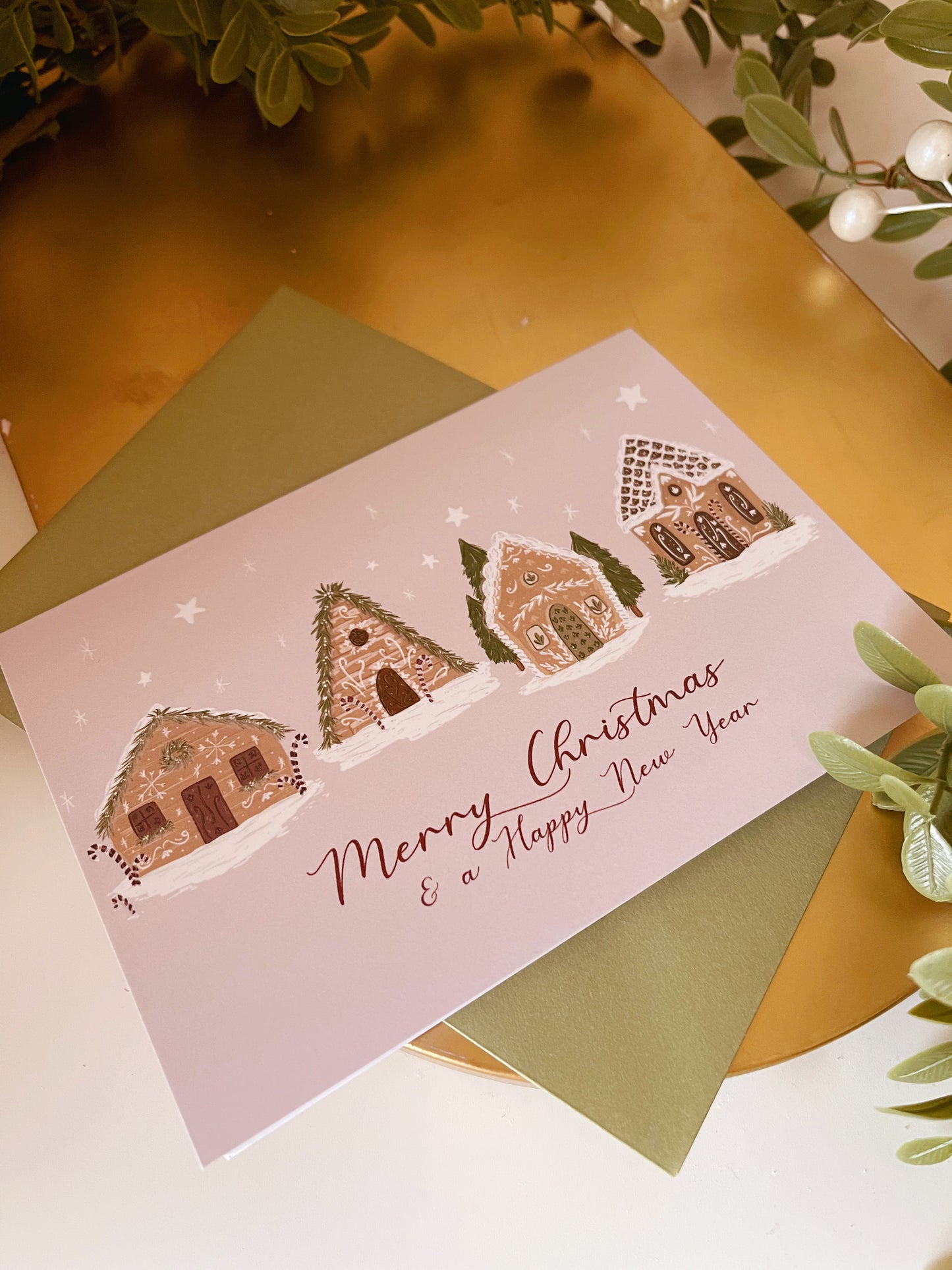 Gingerbread Houses Christmas Card