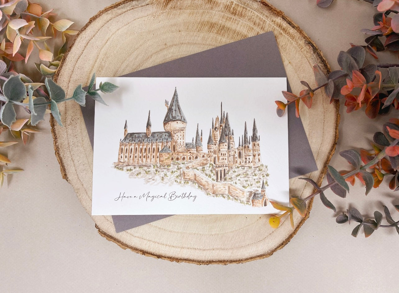Magical Castle Birthday Card