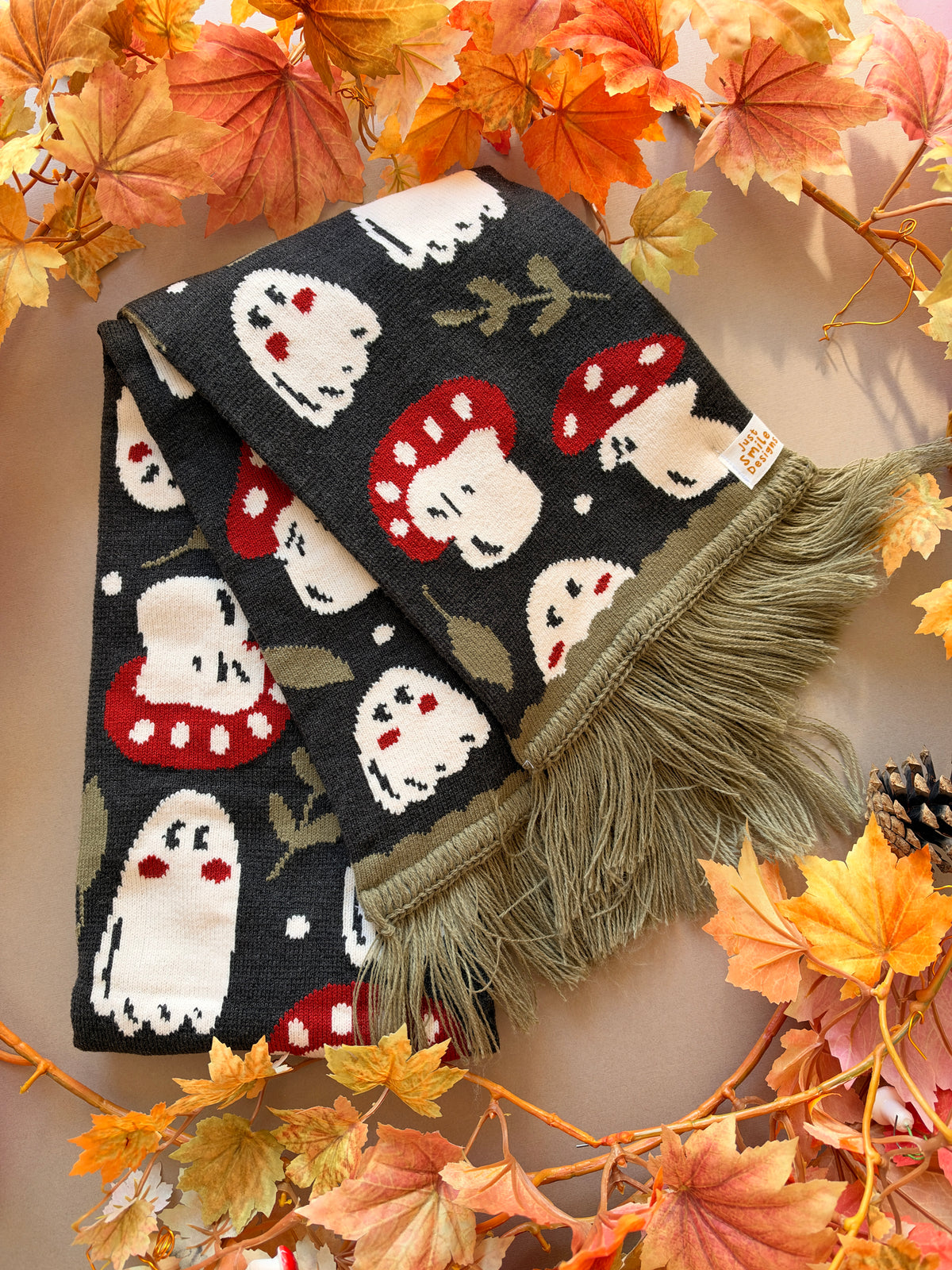 Mushroom Ghost Scarf