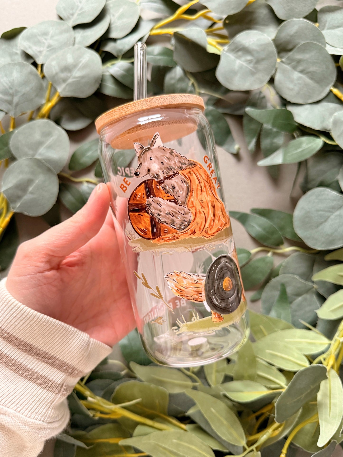 Warrior Wolves Glass Tumbler