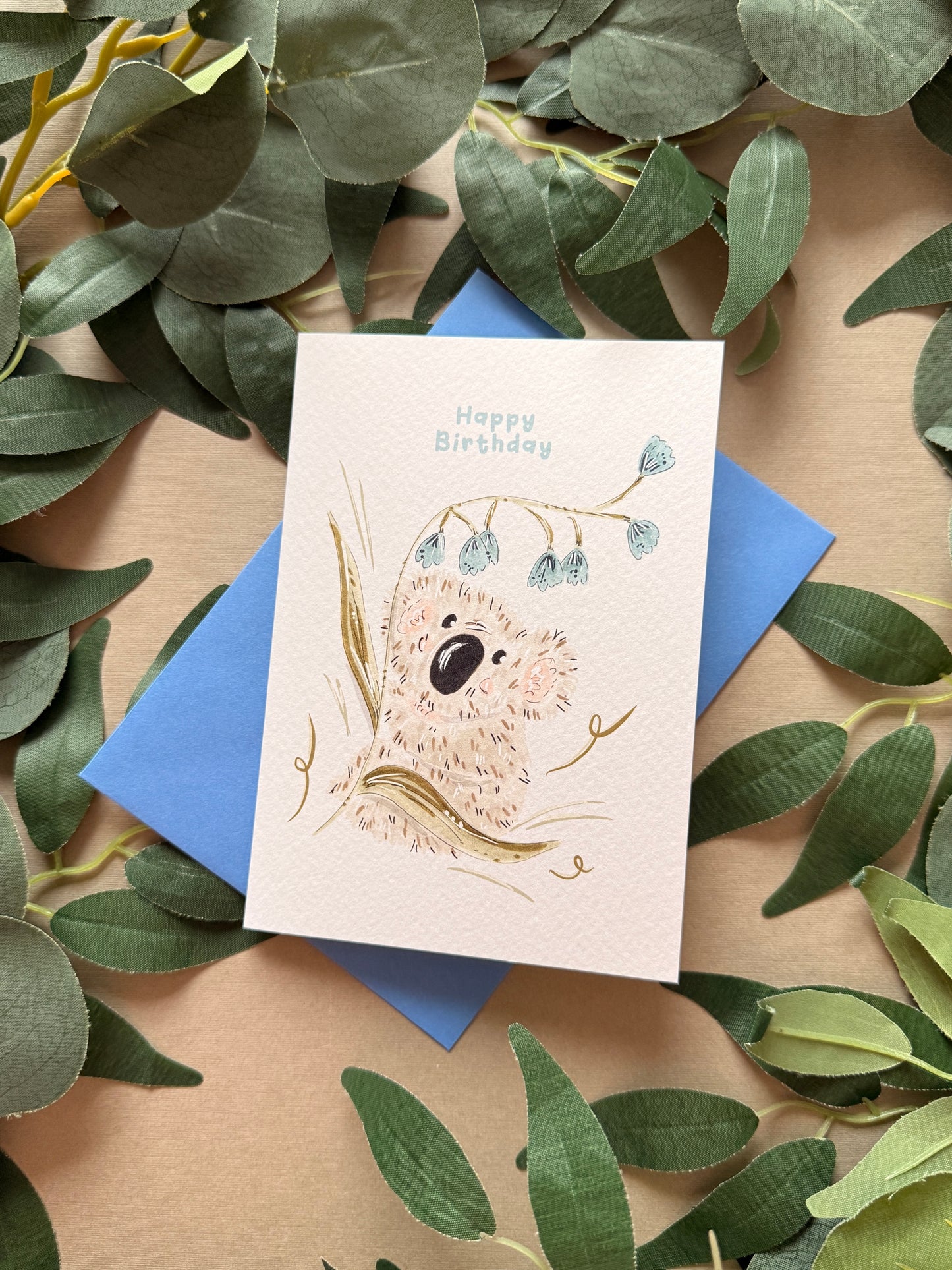 Bluebell Koala Birthday Card