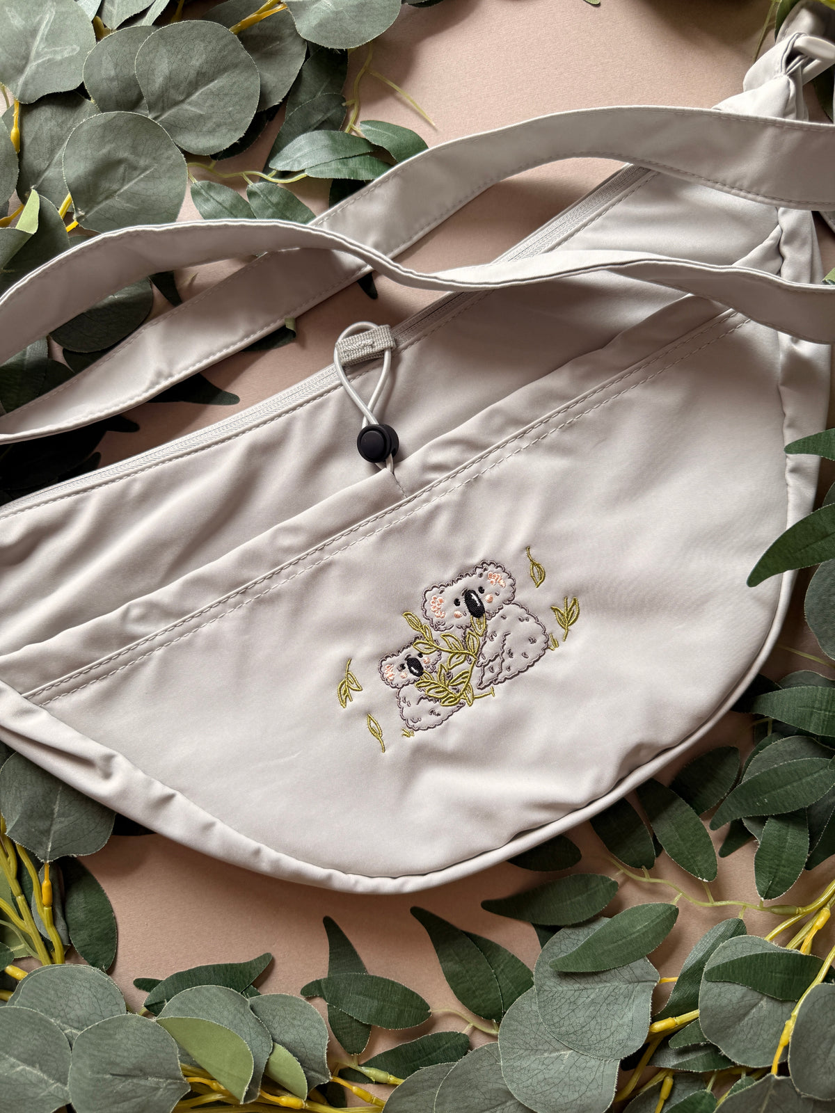 Koala Embroidered Crossbody Bag
