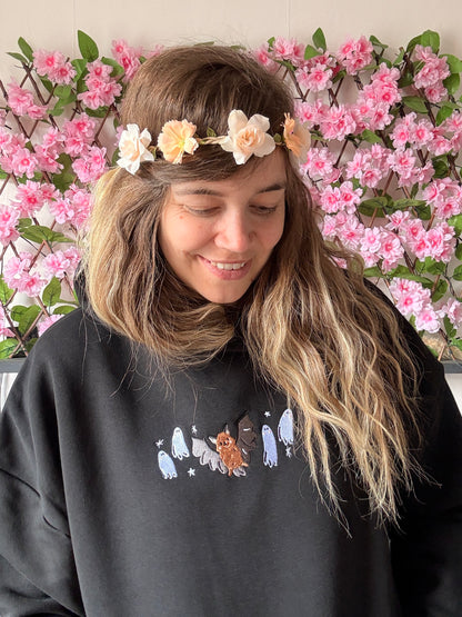 Bat Ghost Hoodie - Embroidered