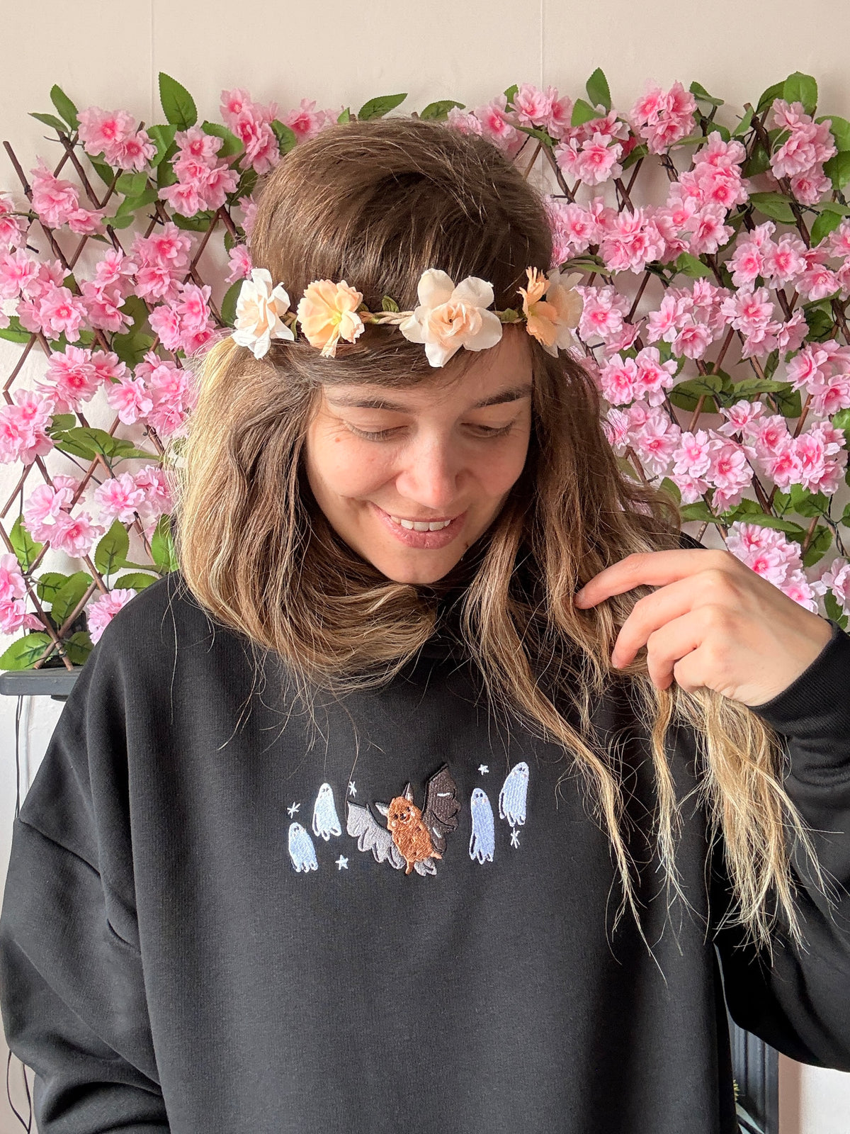 Bat Ghost Hoodie - Embroidered