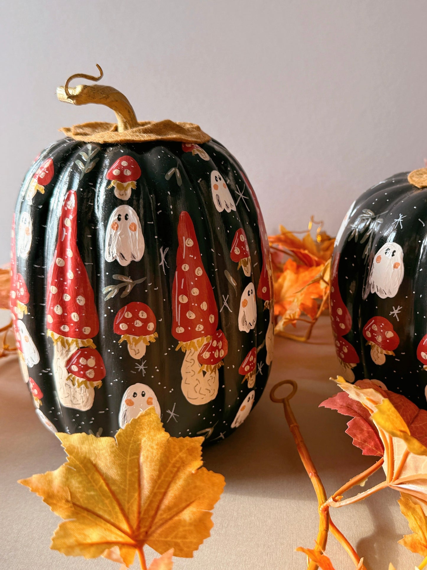 Mushroom Ghost Pumpkin